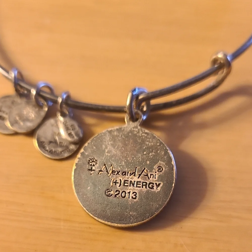 Alex and Ani Silver Wolf Spirit Charm Bracelet